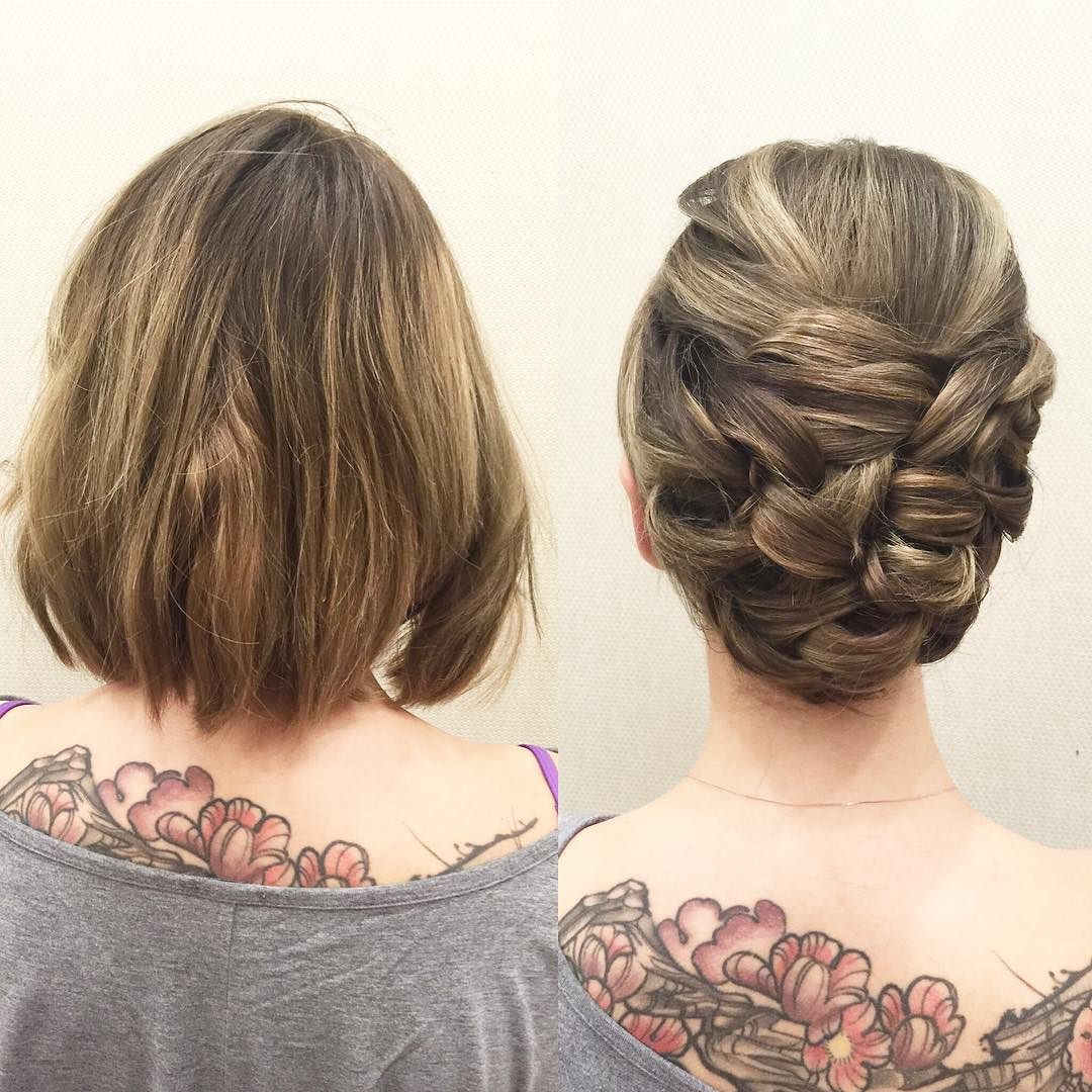Short Hair CAN Go Up Here Is A More Sleek Updo Using Only Loops